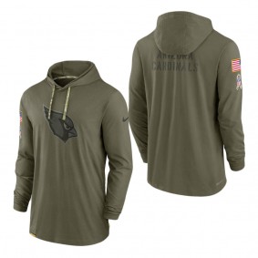 Men's Arizona Cardinals Olive 2022 Salute to Service Tonal Pullover Hoodie