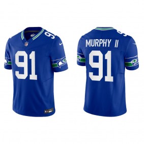 Men's Byron Murphy II Seattle Seahawks Royal Throwback F.U.S.E. Limited Jersey