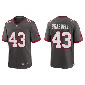 Men's Chris Braswell Tampa Bay Buccaneers Pewter Alternate Game Jersey