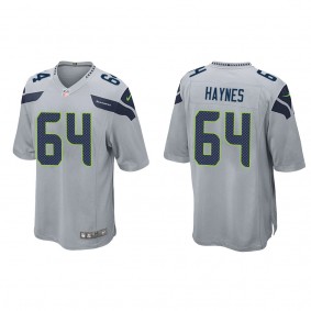 Men's Christian Haynes Seattle Seahawks Gray Game Jersey