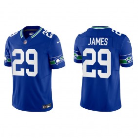 Men's D.J. James Seattle Seahawks Royal Throwback F.U.S.E. Limited Jersey