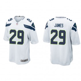 Men's D.J. James Seattle Seahawks White Game Jersey