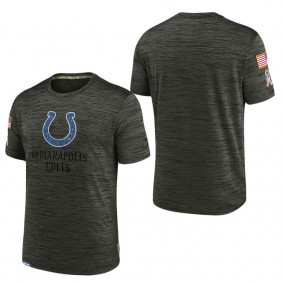 Men's Indianapolis Colts Brown 2022 Salute to Service Velocity Team T-Shirt