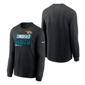 Men's Jacksonville Jaguars Nike Black 2022 AFC South Division Champions Locker Room Trophy Collection Long Sleeve T-Shirt