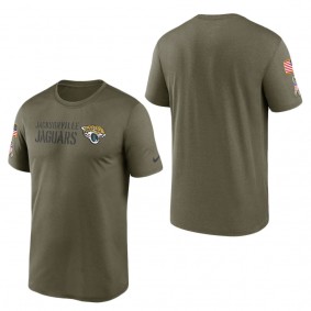 Men's Jacksonville Jaguars Olive 2022 Salute to Service Legend Team T-Shirt