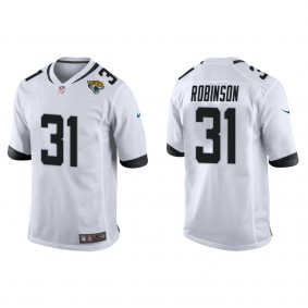 Men's Keilan Robinson Jacksonville Jaguars White Game Jersey