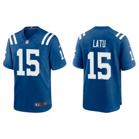 Men's Laiatu Latu Indianapolis Colts Royal Game Jersey