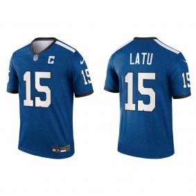 Men's Laiatu Latu Indianapolis Colts Royal Indiana Nights Alternate Legend Jersey