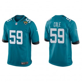 Men's Myles Cole Jacksonville Jaguars Teal Game Jersey