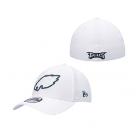 Men's Philadelphia Eagles White Team White Out 39THIRTY Flex Cap