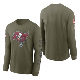 Men's Tampa Bay Buccaneers Olive 2022 Salute To Service Long Sleeve T-Shirt