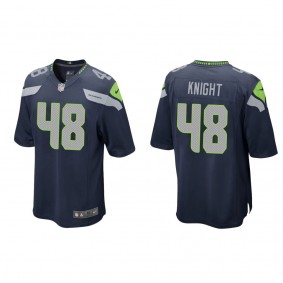 Men's Tyrice Knight Seattle Seahawks College Navy Game Jersey