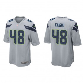 Men's Tyrice Knight Seattle Seahawks Gray Game Jersey