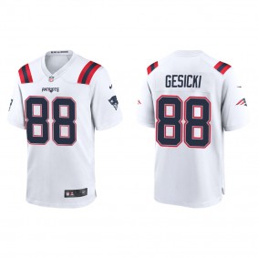 Men's Mike Gesicki New England Patriots White Game Jersey