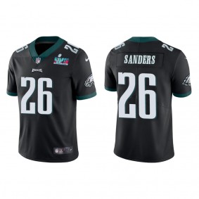 Miles Sanders Men's Philadelphia Eagles Super Bowl LVII Black Vapor Limited Jersey