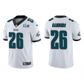 Miles Sanders Men's Philadelphia Eagles Super Bowl LVII White Vapor Limited Jersey