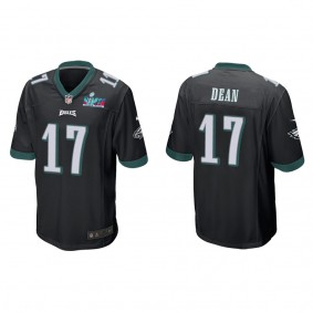 Nakobe Dean Men's Philadelphia Eagles Super Bowl LVII Black Game Jersey