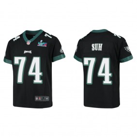 Ndamukong Suh Youth Philadelphia Eagles Super Bowl LVII Black Game Jersey