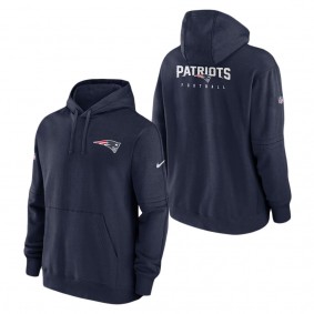 Men's New England Patriots Nike Navy Sideline Club Fleece Pullover Hoodie