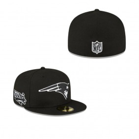 New England Patriots Sidepatch Black 59FIFTY Fitted Hat