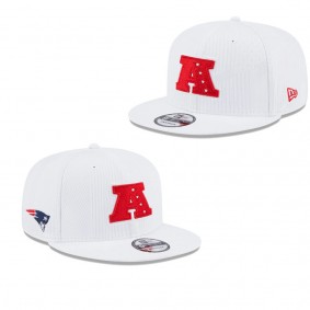 Men's New England Patriots White Pro Bowl 9FIFTY Snapback Hat