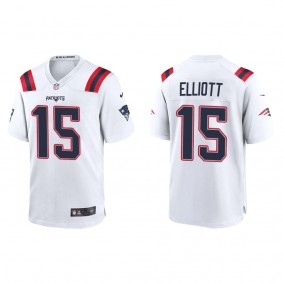 Men's New England Patriots Ezekiel Elliott White Game Jersey