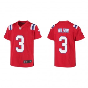 Youth New England Patriots Mack Wilson Red Game Jersey