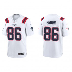 Men's New England Patriots Pharaoh Brown White Game Jersey