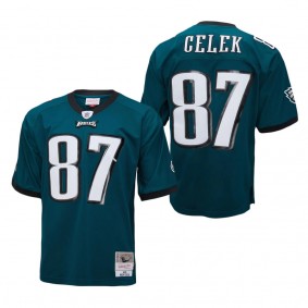 Men's Philadelphia Eagles Brent Celek Mitchell & Ness Midnight Green 2009 Legacy Replica Jersey