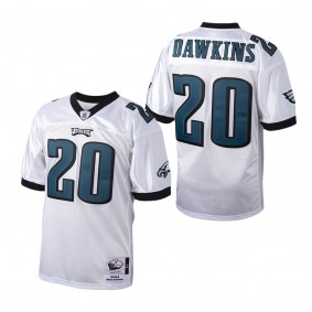 Men's Philadelphia Eagles Brian Dawkins Mitchell & Ness White 2004 Authentic Throwback Retired Player Jersey