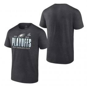 Men's Philadelphia Eagles Charcoal 2022 NFL Playoffs Our Time T-Shirt