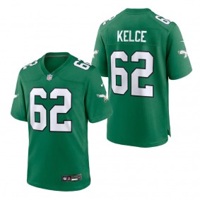 Men's Philadelphia Eagles Jason Kelce Kelly Green Alternate Game Player Jersey