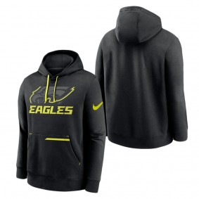 Men's Philadelphia Eagles Nike Black Volt Pullover Hoodie