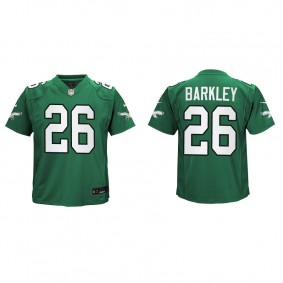 Youth Philadelphia Eagles Saquon Barkley Kelly Green Alternate Game Jersey