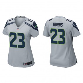 Women's Seattle Seahawks Artie Burns Gray Game Jersey