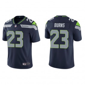 Men's Seattle Seahawks Artie Burns Navy Vapor Limited Jersey