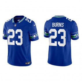 Men's Seattle Seahawks Artie Burns Royal Throwback F.U.S.E. Limited Jersey