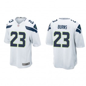 Men's Seattle Seahawks Artie Burns White Game Jersey