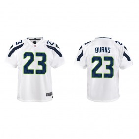 Youth Seattle Seahawks Artie Burns White Game Jersey