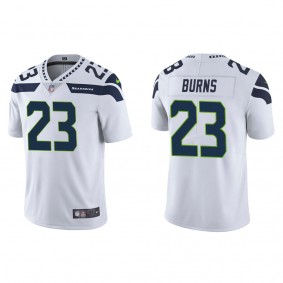 Men's Seattle Seahawks Artie Burns White Vapor Limited Jersey