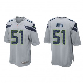 Men's Seattle Seahawks Bruce Irvin Gray Game Jersey