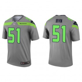 Men's Seattle Seahawks Bruce Irvin Gray Inverted Legend Jersey