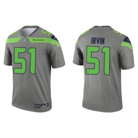 Men's Seattle Seahawks Bruce Irvin Steel Inverted Legend Jersey