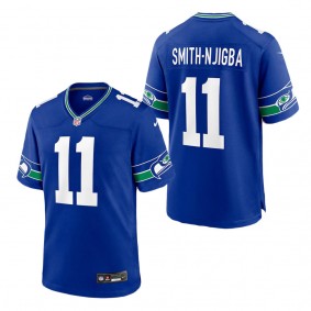 Men's Seattle Seahawks Jaxon Smith-Njigba Royal Throwback Player Game Jersey