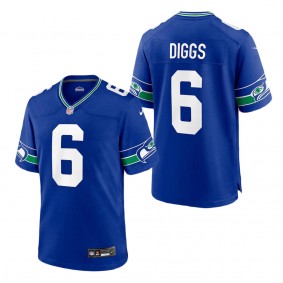 Men's Seattle Seahawks Quandre Diggs Royal Throwback Player Game Jersey