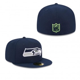 Men's Seattle Seahawks College Navy Main 59FIFTY Fitted Hat