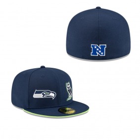 Men's Seattle Seahawks College Navy OVO x NFL 59FIFTY Fitted Hat