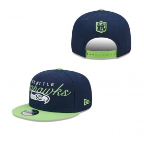 Seattle Seahawks Script Overlap 9FIFTY Snapback Hat