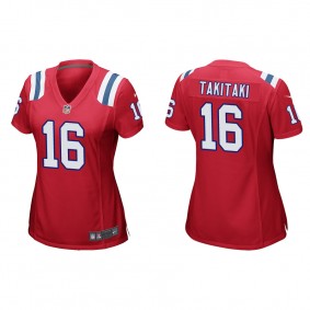 Women's New England Patriots Sione Takitaki Red Game Jersey