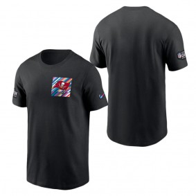 Men's Tampa Bay Buccaneers Black 2023 NFL Crucial Catch Sideline Tri-Blend T-Shirt